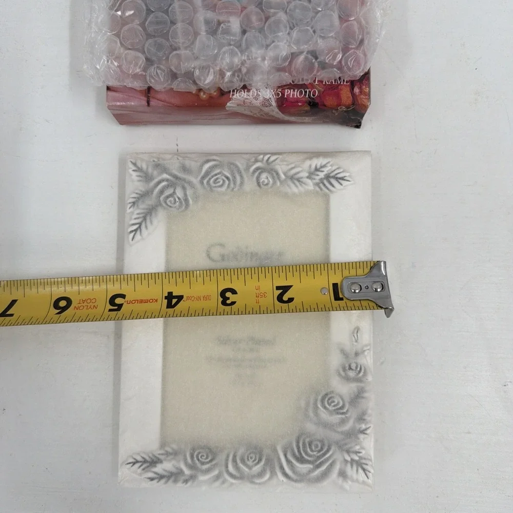 Satin Rose Godinger Silver Plated Photo Frame 3x5 Floral‎ Rose New In Box